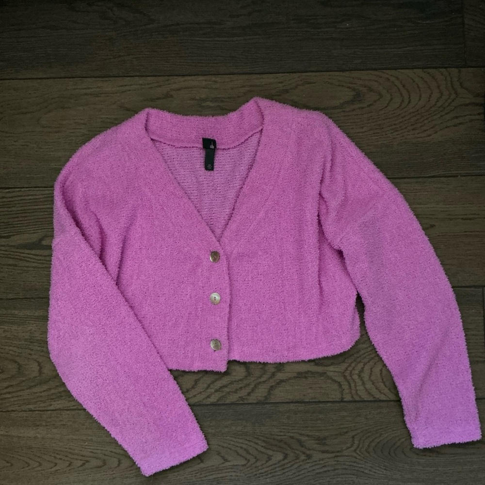 Wild Fable Lavender Button-Up Cardigan